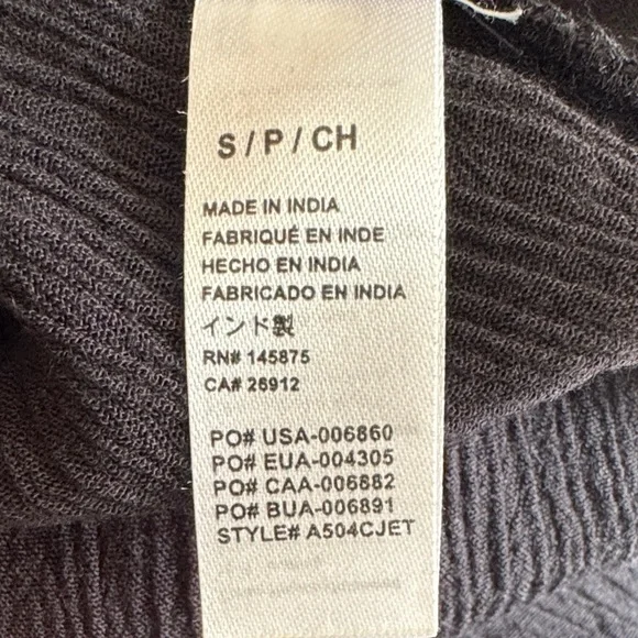 EUC Amuse Society Black Textured Viscose Fabric Blouse w/ Gold Metallic Accents - Picture 6 of 7